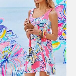 Lilly Pulitzer Pink Patterned Dress - size XS